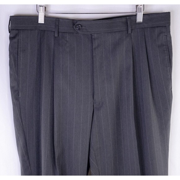 Jos A Bank 2-Pc Stripped Gray Suit Jacket Blazer Jacket Size 41R Pants 35X30 - Picture 14 of 16